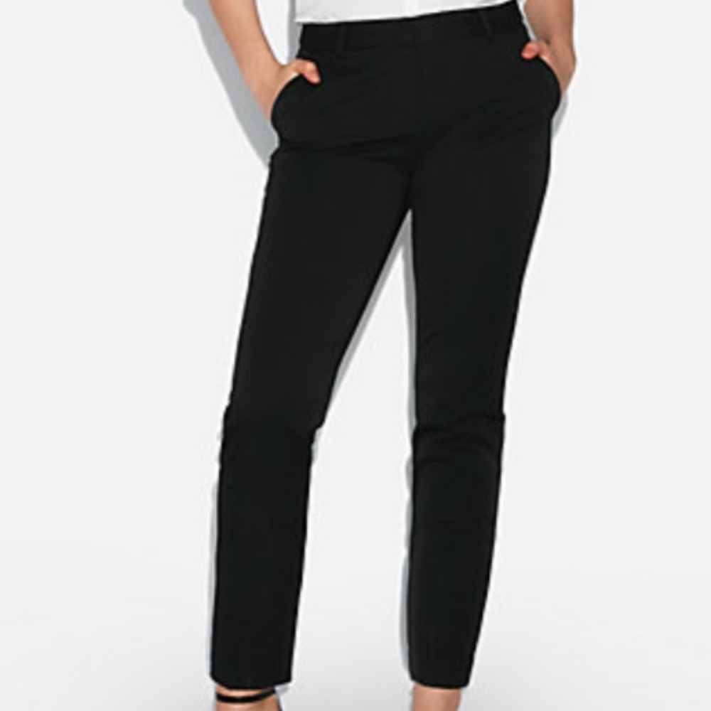 Express Black Mid Rise Ankle Columnist Pant